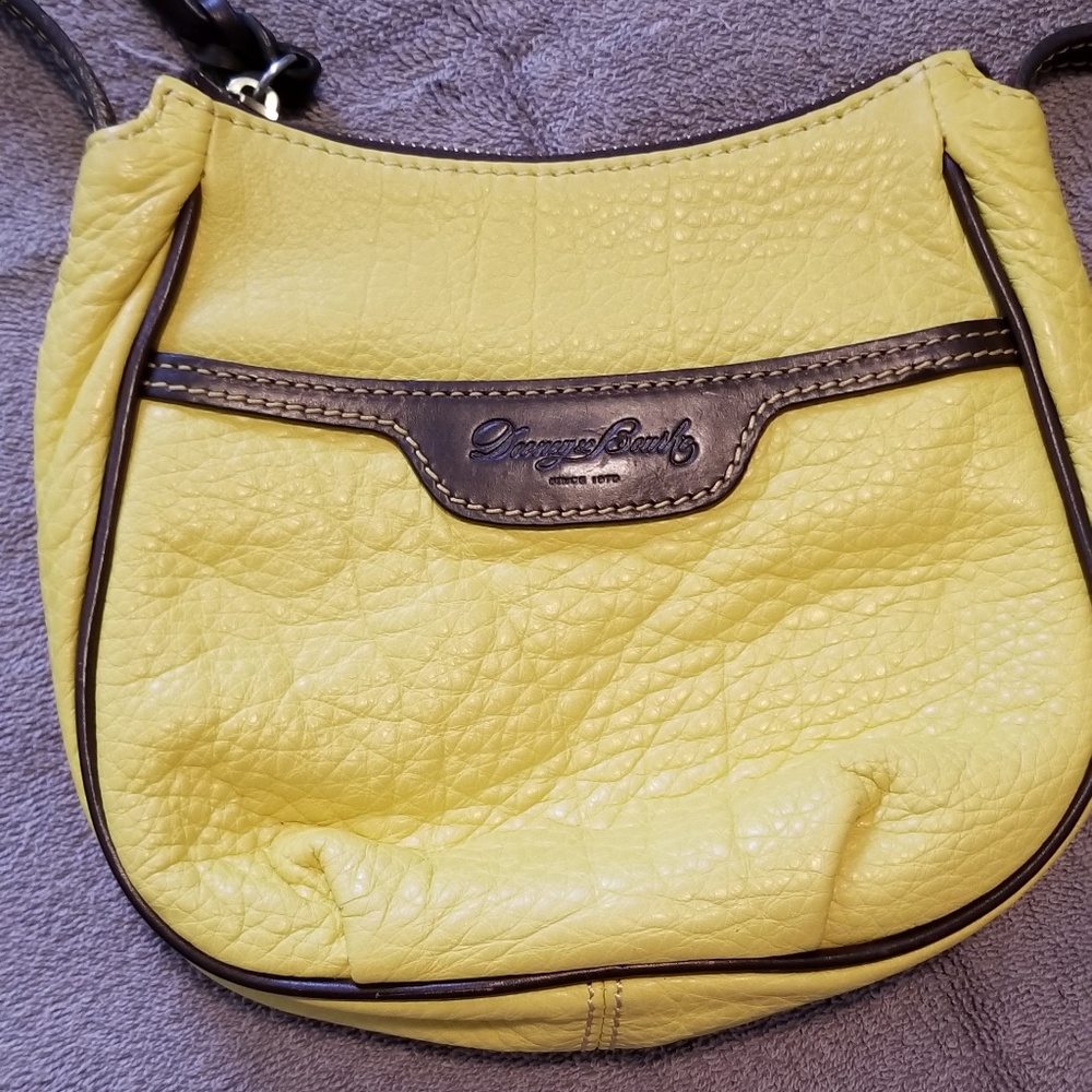 Yellow Leather Dooney and Bourke Crossbody Bag
